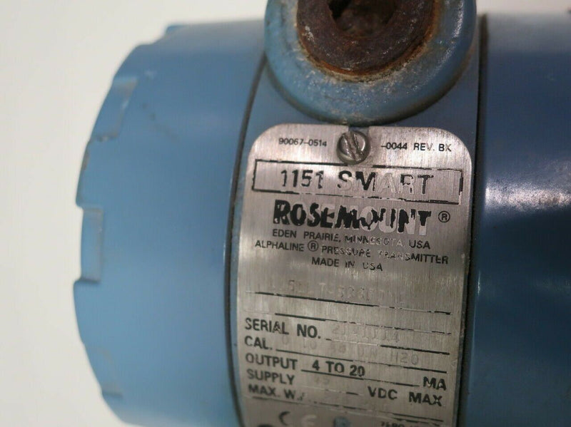 ROSEMOUNT 1151LT4SC6FDM1 used