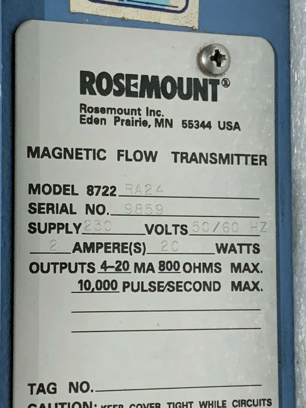 rosemount 8722 RA24 new