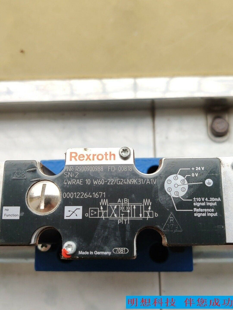 Rexroth r900900988/4 wrae 10 w60-22/g24n9k31/a1v/