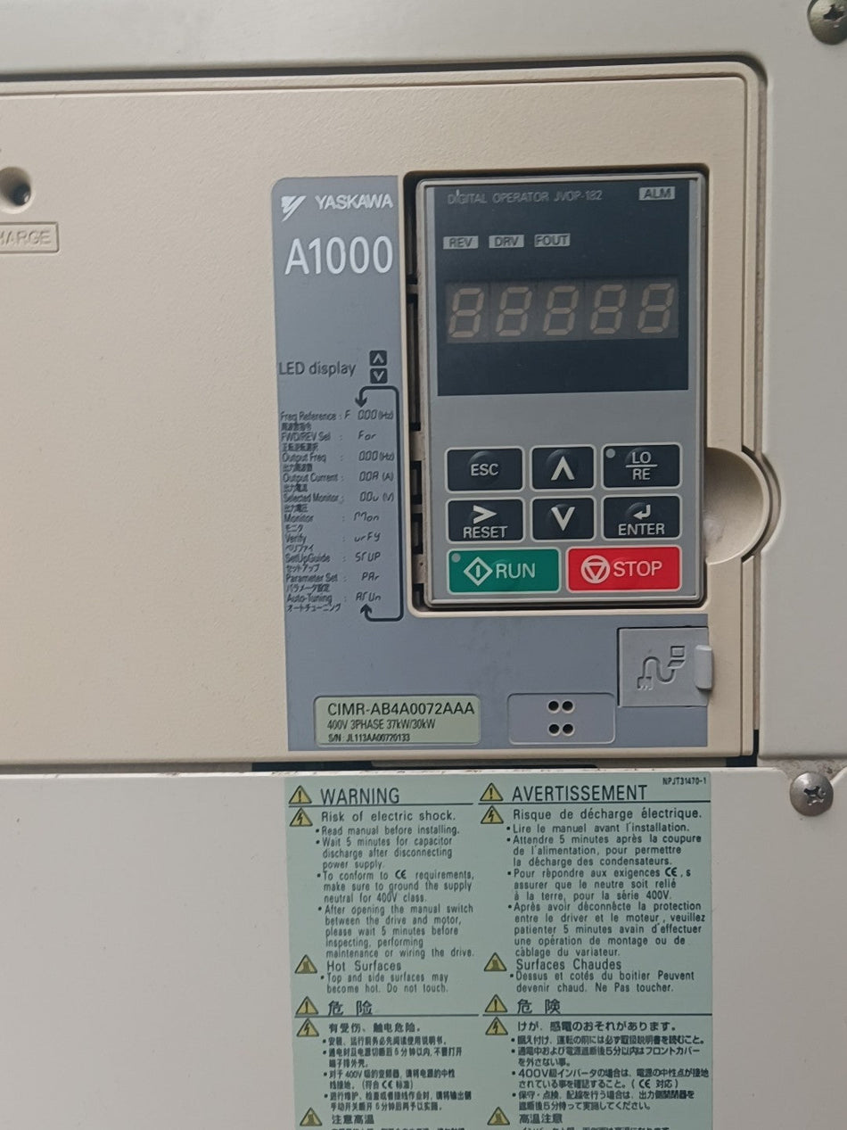 二手 1 件安川 A1000 37KW/30KW CIMR-AB4A0072AAA 已测试 sb