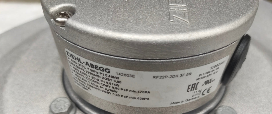 全新 Ziehl ABEGG RF22P.2DK.3F.5R 平面轴流风扇，适用于西门子