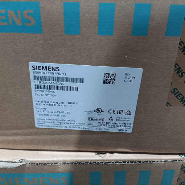 6FC5370-5AA40-0AA0 Siemens PPU271.4 CNC Unit Brand New Fast Shipping Via DHL