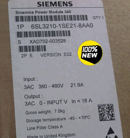1 PC Novo Inversor Siemens 6SL3210-1SE21-8AA0 1 ano de garantia Entrega rápida #XR
