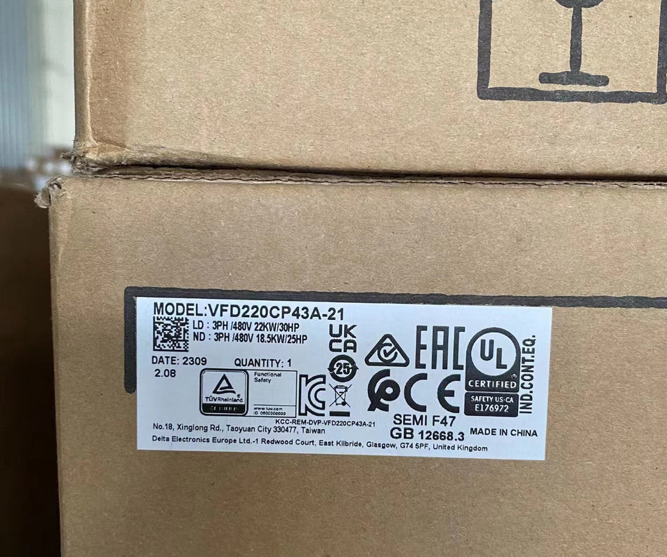 1 件适用于台达 VFD220CP43A-21 全新 mx4