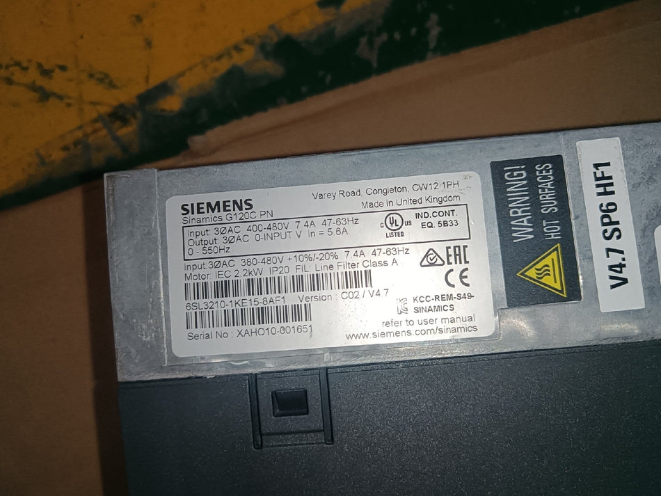 1 PC Siemens 6SL3 210-1KE15-8AF1 6SL3210-1KE15-8AF1 Novo em caixa Envio rápido