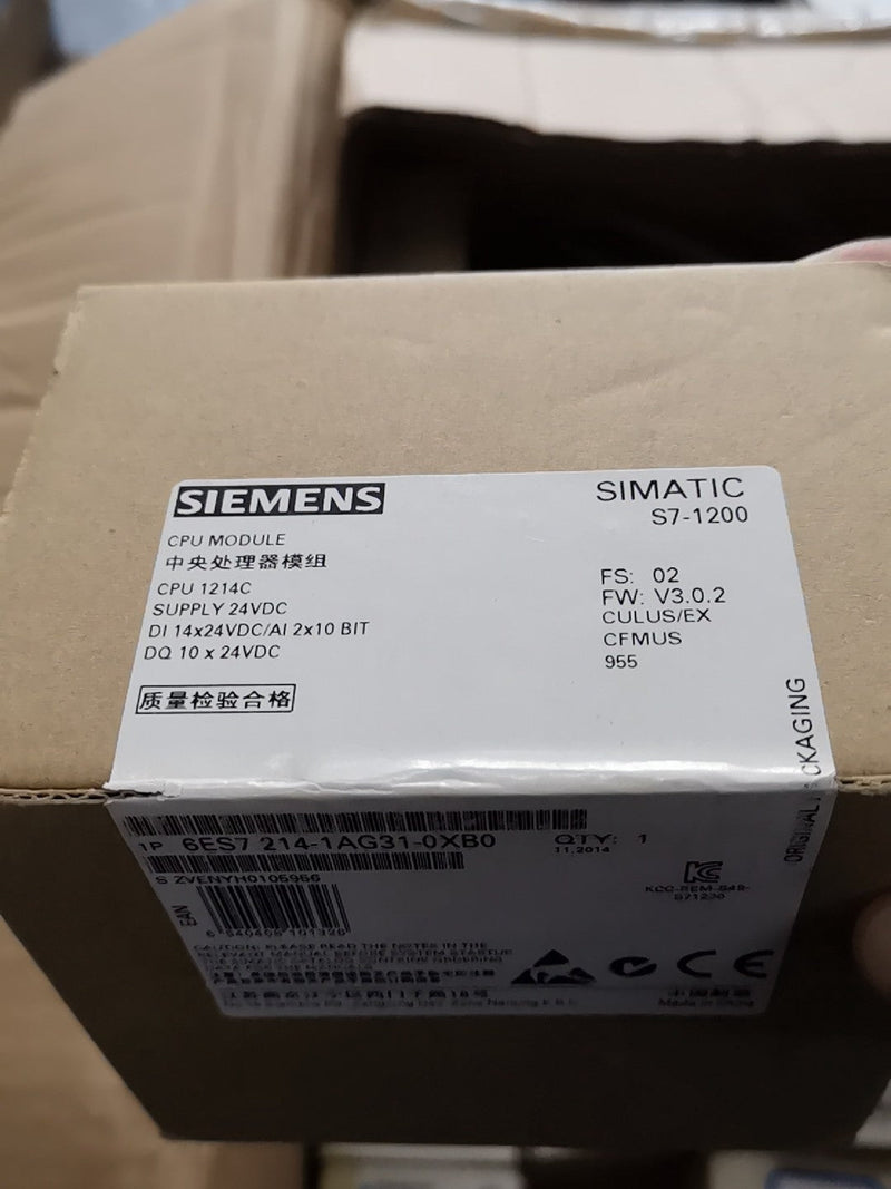 1PCS Siemens 6ES7 214-1AG31-0XB0 6ES7214-1AG31-0XB0 New In Box VIA DHL