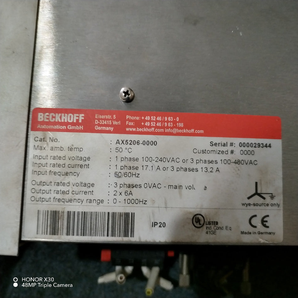 BECKHOFF DRIVER AX5206-0000 3 meses de garantia Usado Oferta específica