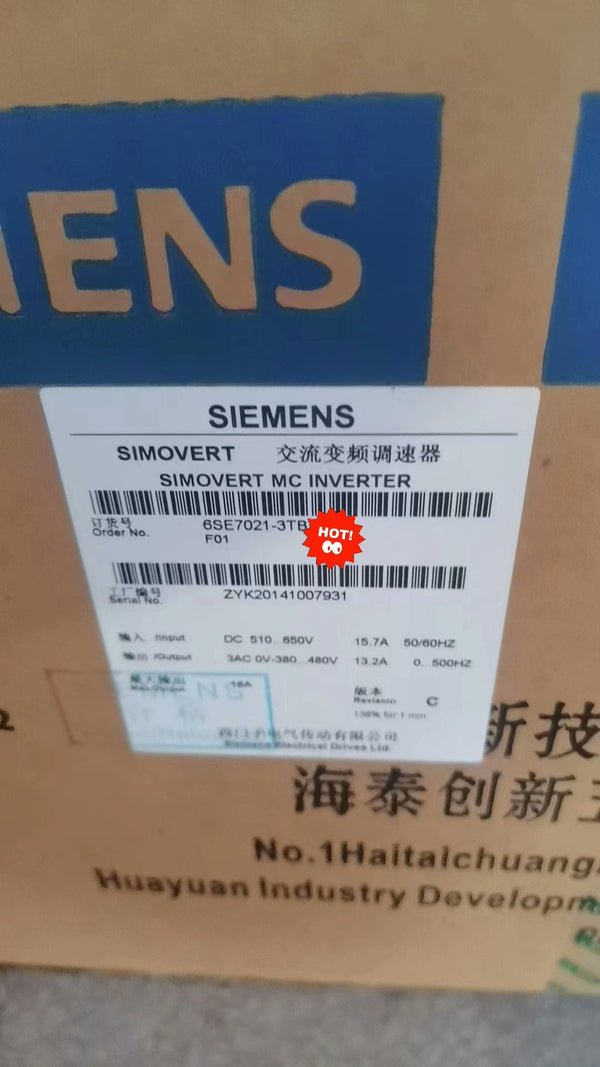 NEW Siemens 6SE7021-3TB61-Z 6SE70213TB61Z Simovert Masterdrive Inverter