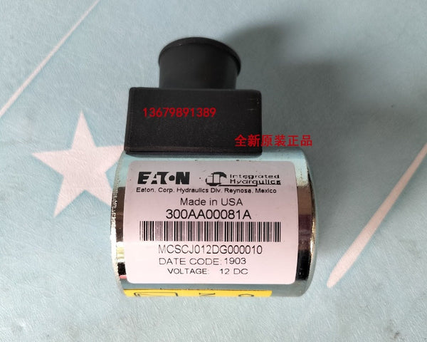 1PCS New Eaton Vickers 300AA00081A Solenoid Coil 12VDC Brand