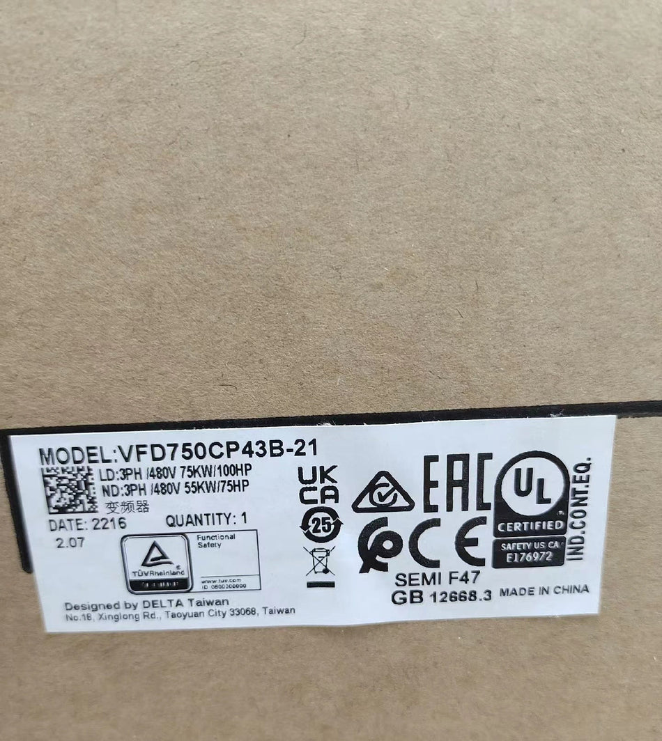 1 件适用于台达 VFD750CP43B-21 全新 mx4