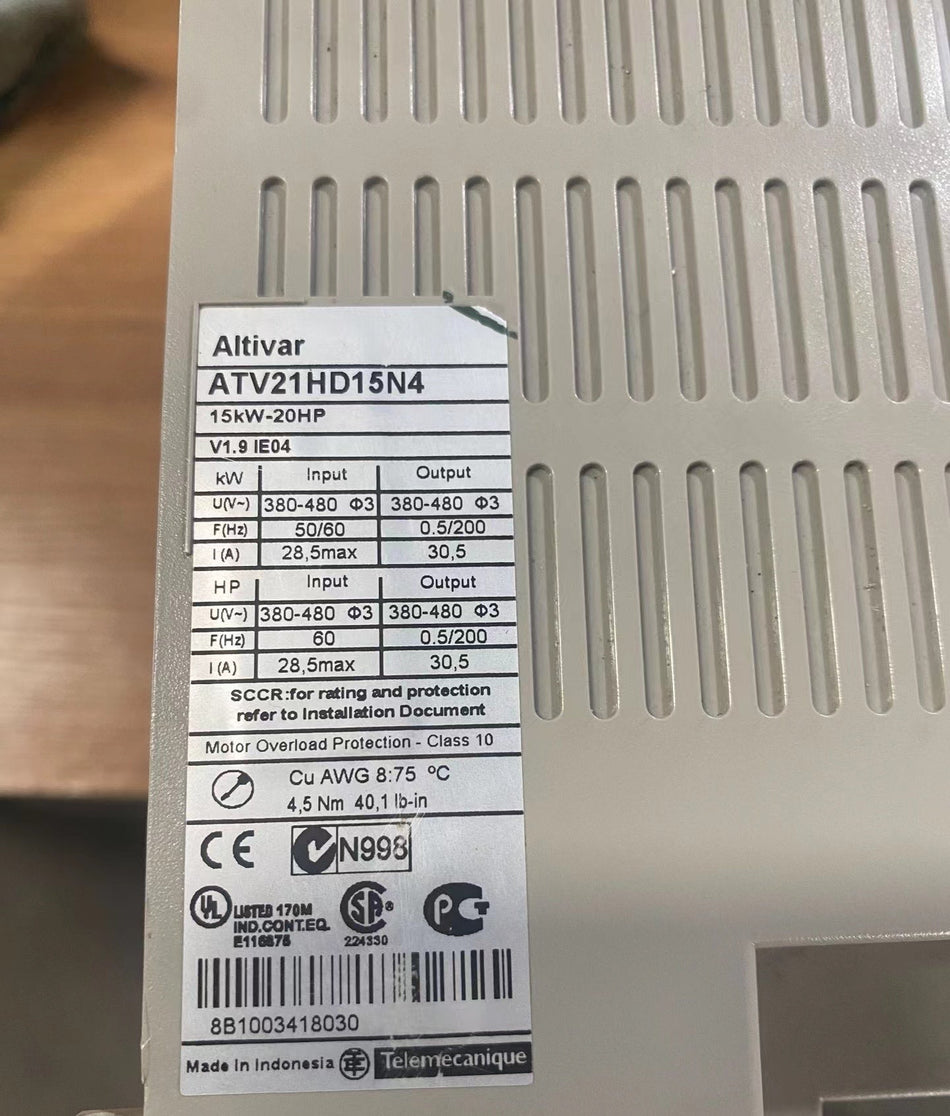 1PC FOR Schneider ATV21HD15N4 Used mx1