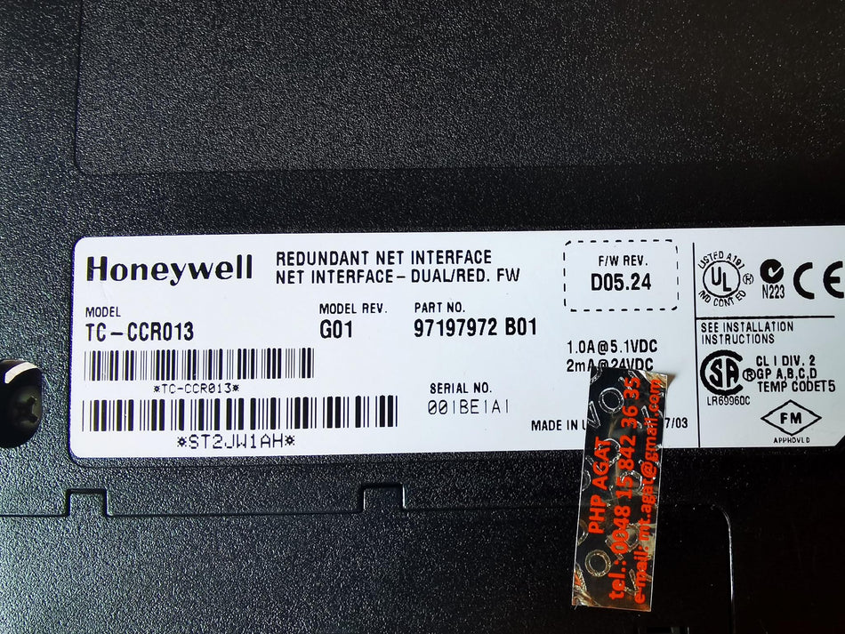 1 peça para HONEYWELL TC-CCR013 A-1-4-003 TCCCR013