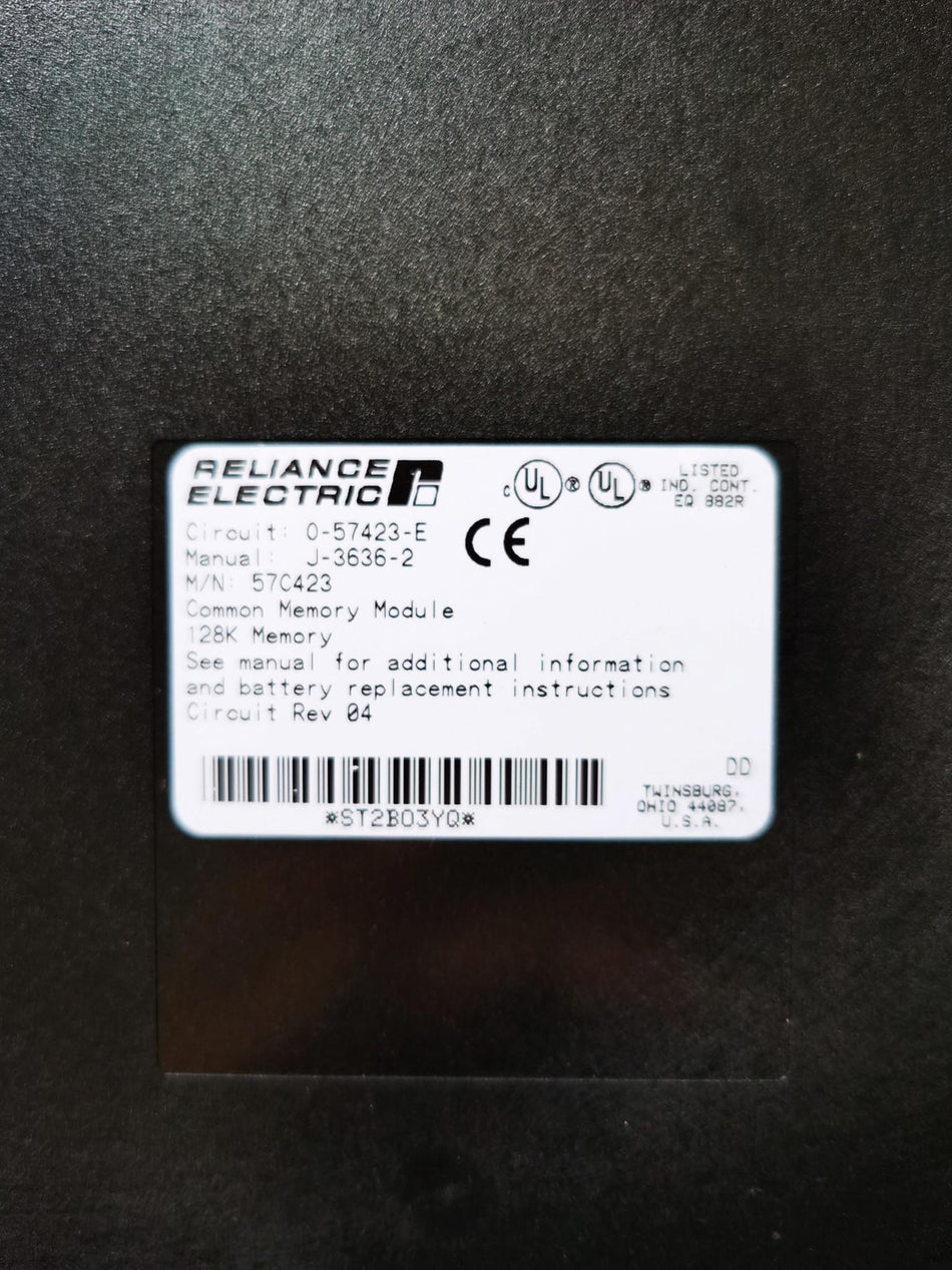 1 件适用于 Reliance 57C423-E A-7-2-002 57C423E