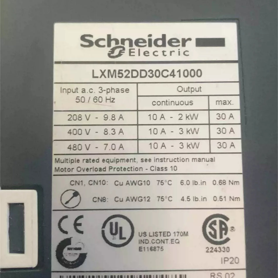 1PC FOR Schneider LXM52DD30C41000 Used mx1