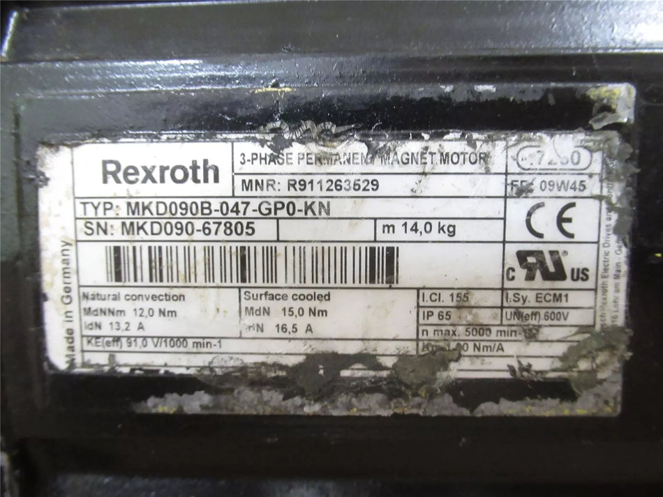 1PC FOR Rexroth MKD090B-047-GP0-KN USED mx1