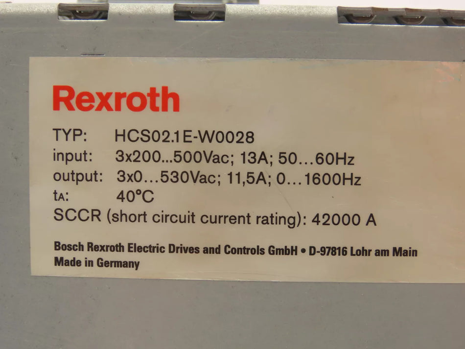 1PC FOR Rexroth HCS02.1E-W0028 USED mx1