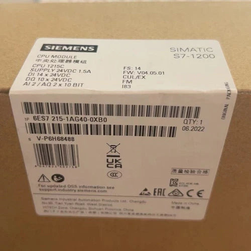 2022 Newest Siemens 6ES7215-1AG40-0XB0 6ES7215-1AG40-0XB0 Fast Shipping US Stock