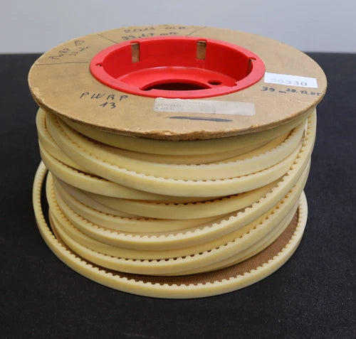 39m PU V-Belt 13x8mm Serrated Pitch 8mm Endless Beige Profile PWR-P13