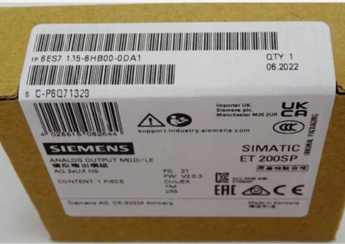 New Siemens 6ES7135-6HB00-0DA1 6ES7 135-6HB00-0DA1 ET 200SP Analog Output Module