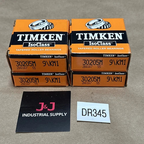 (4) BRAND NEW- Timken 30205M-9/KM1 Tapered Roller Bearing || FAST SHIPPED ????