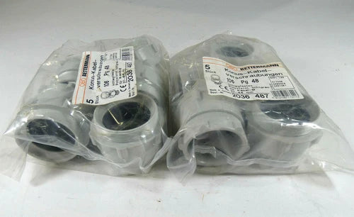 10 St¨¹ck Obo Bettermann Konus-Kabelverschraubung 106 | ?37-44 mm PG 48 lichtgrau