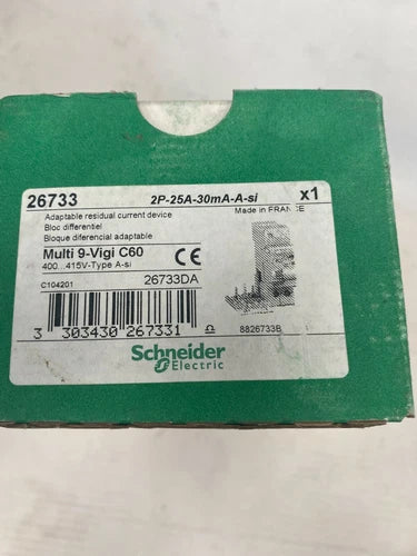 4 件 SCHNEIDER 25A 2P 30mA A 型 Si 230.415V VIGI C60 26733