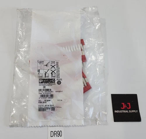*BRAND NEW SEALED* BAG OF 10 Phoenix Contact FBS 20-5 Plug in Jumpers + Warranty
