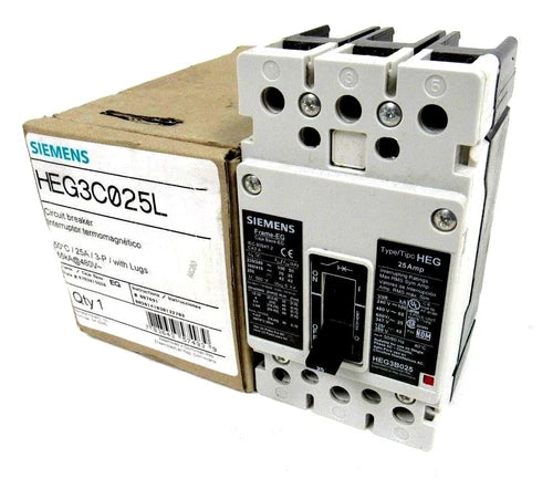NEW SIEMENS HEG3C025L CIRCUIT BREAKER 25A 3 POLE HEG3B025