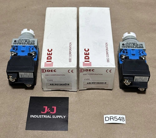 (2) NEW IN BOX- IDEC Corporation ASLW212620D-R Selector Switch 120V *MISSING CAP