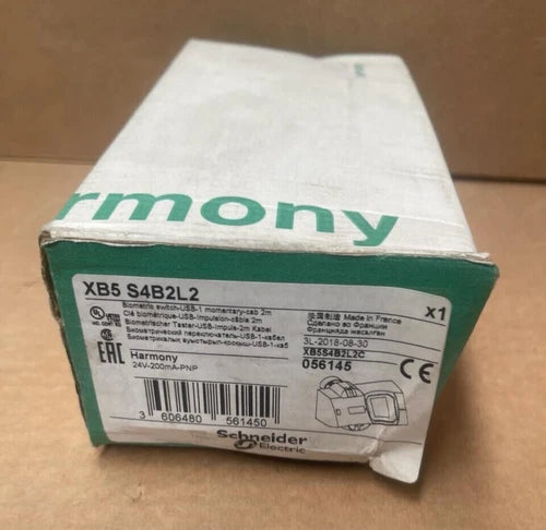 Schneider Electric Harmony XB5 S4B2L2 Biometric Switch USB 1 Momentary Cable 2m