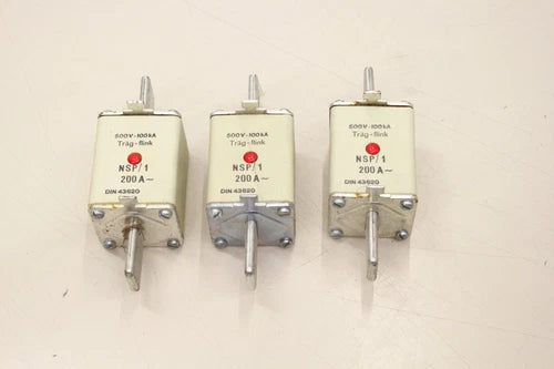3x 500V 100kA 200A Tr?g Flink DIN43620 NH Sicherung NSP/1 NEU