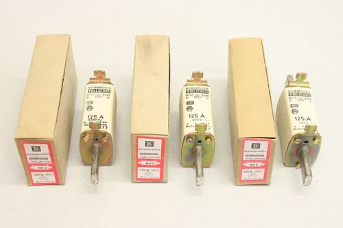 3x BOGENSCH?TZ 125A 500V NH0 NH Sicherungseinsatz OVP