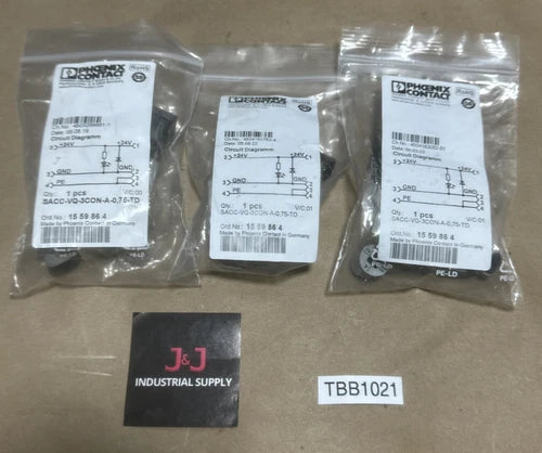 (3) BRAND NEW- Phoenix Contact SACC-VQ-3CON-A-0.75-TD 15-59-86-4 || WARRANTY!