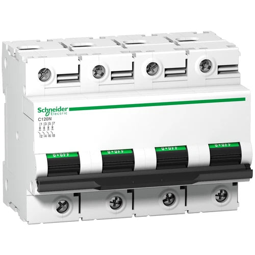 Schneider Electric Acti 9 A9N18376 Leitungsschutzschalter, Acti9 C120N, 4P, 125