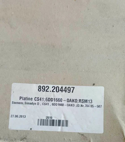 Siemens 6DD1660-0AK0 NEU