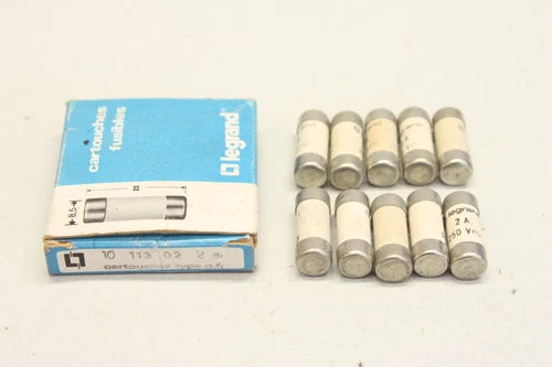 10x 罗格朗 10 113 02 2A 250V 8,5x23 8x23 Zylindersicherung sicherung 10113022