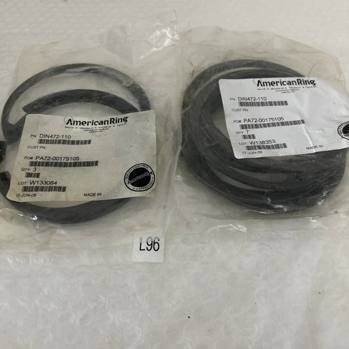 (10) American Ring DIN472-110 (7) In Sealed Bag,(3) In Sealed Bag Fast Shipping!