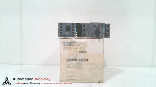 SIEMENS 3RA2110-1BA15-1BB4, SIRIUS FUSELESS LOAD FEEDER, STARTER, NEW #327168