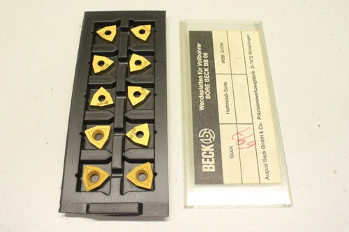 10x BECK GM35 697 孔径 BB06 Titan Wendeschneidplatten Für Vollbohrer GM35 OVP