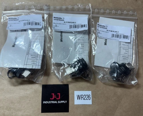 (3) NEW NO BOX- Weidmuller 1018790000 IE-FCM-RJ45-C In-Line Adapter || WARRANTY!