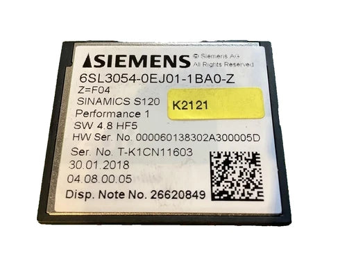 6SL30540EJ011BA0Z - SIEMENS - 6SL3054-0EJ01-1BA0-Z Compact Flash REFURBISHED