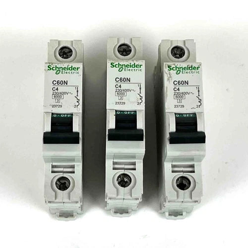 施耐德电气 C60N C4 Leitungsschutzschalter 1pol。 (3Stk.)23729，二手