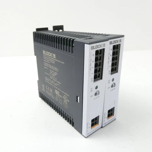 2x BLOCK PM-0124-010-0 DIN RAIL POWER SUPPLY - set of 2