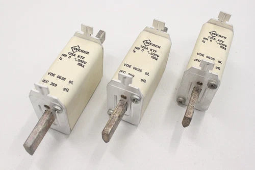 3x WEBER NH0 125A 500V NH Sicherungseinsatz 125AKTFNH0500V NEU