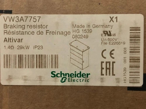 Resistor de freio Schneider Electric VW3A7757 IP23 1.4 Ohm 29kW 1 pe?a