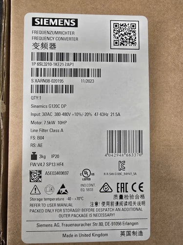 1PC For Siemens 6SL3210-1KE21-7AP1 New