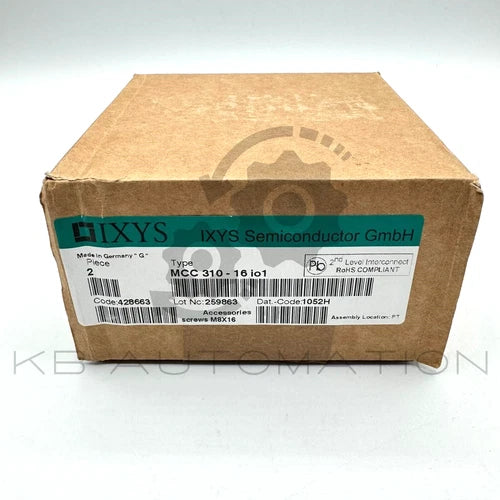 M¨®dulo tiristor IXYS MCC310-16IO1 | 428663, s¨¦rie conectada, 1600V, 320A