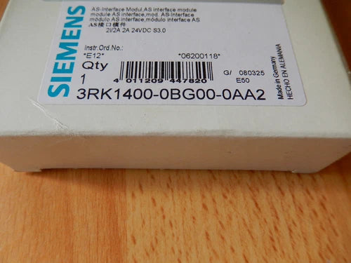 SIEMENS 3RK1400-0BG00-0AA2, AS-i SlimLine Modul