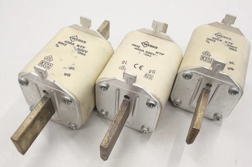 3x WEBER NH2 400A 500V 400AKTF NH Sicherungseinsatz 400AKTFNH2 NEU