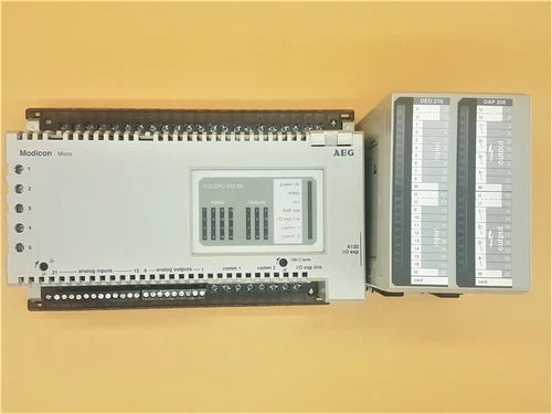 AEG Modicon SCHNEIDER Micro 110 CPU 612 00 + DEO 216 AND DAP 208 WITH BASE